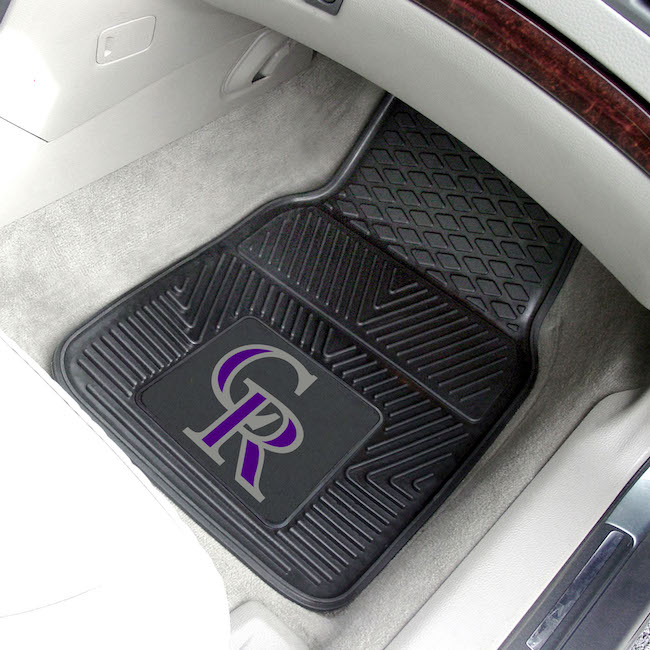 Colorado Rockies Car Floor Mats 18 x 27 Heavy Duty Vinyl Pair