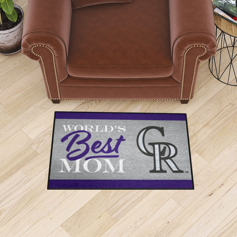 Colorado Rockies 20 x 30 WORLDS BEST MOM Floor Mat