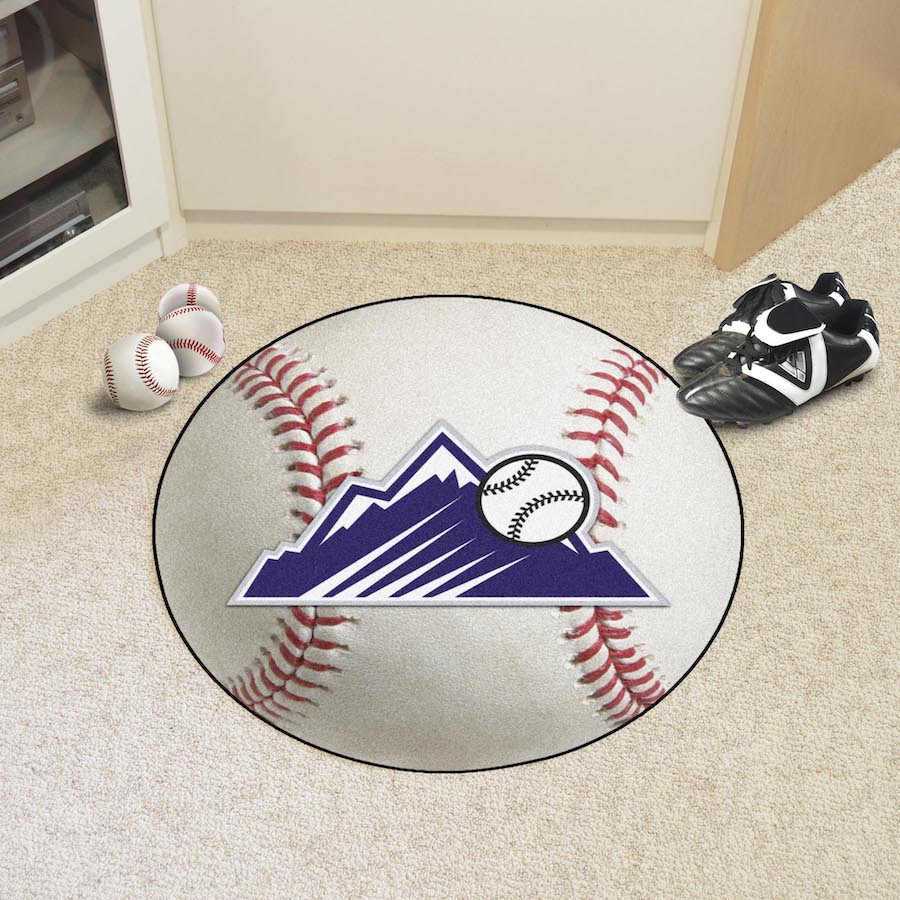 Colorado Rockies ALT LOGO Round Baseball Mat