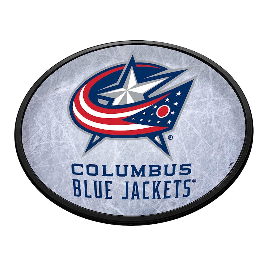 Columbus Blue Jackets Slimline Oval LED Wall Sign ~ ICE RINK