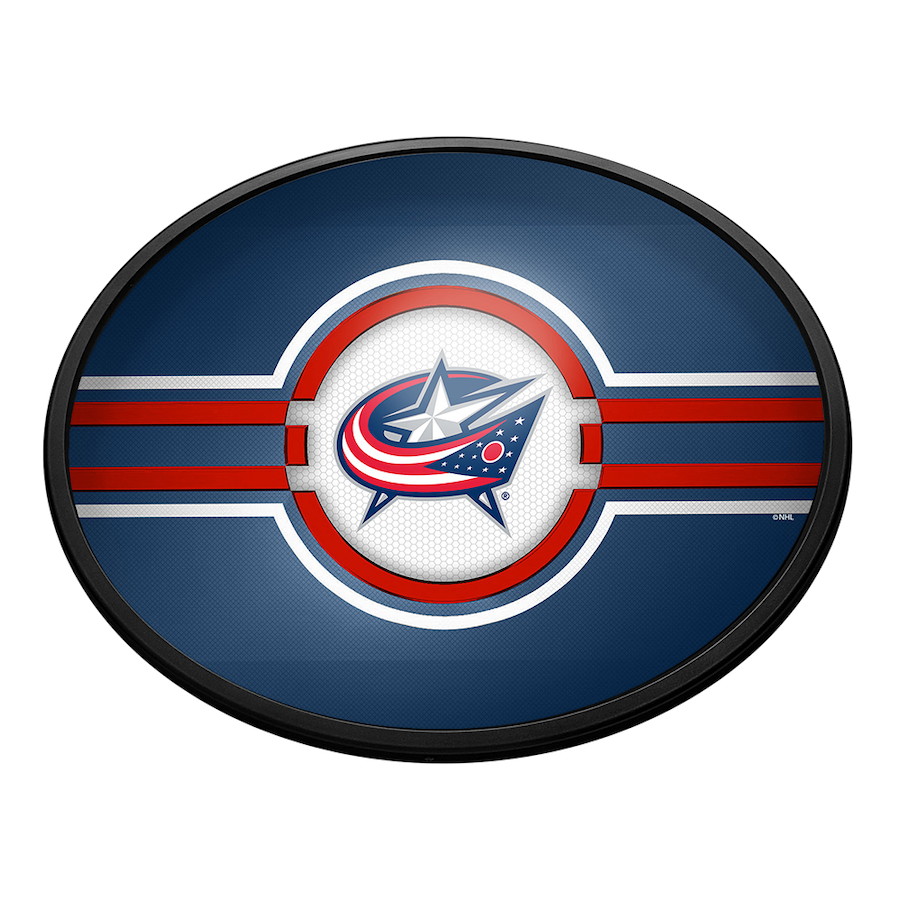 Columbus Blue Jackets Slimline LED Wall Sign ~ OVAL