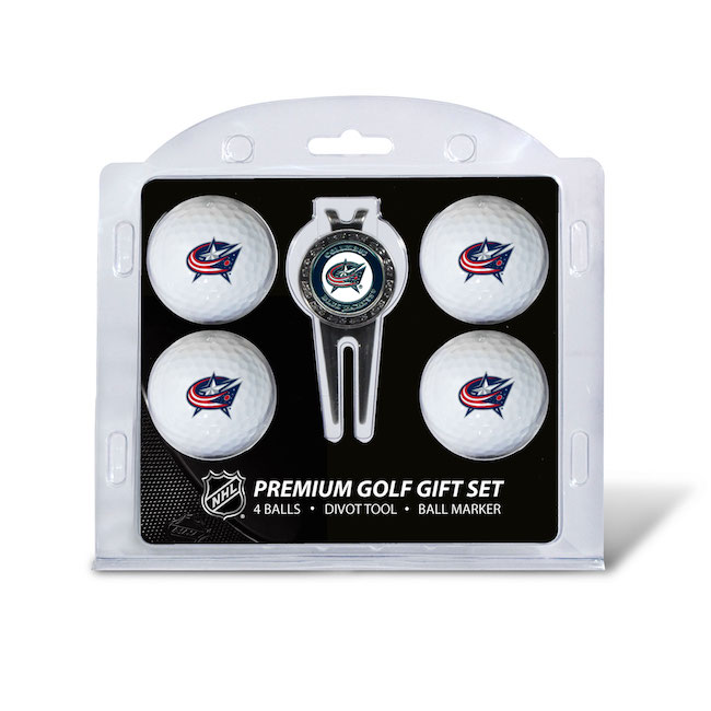 Columbus Blue Jackets 4 Golf Ball and Divot Tool Set