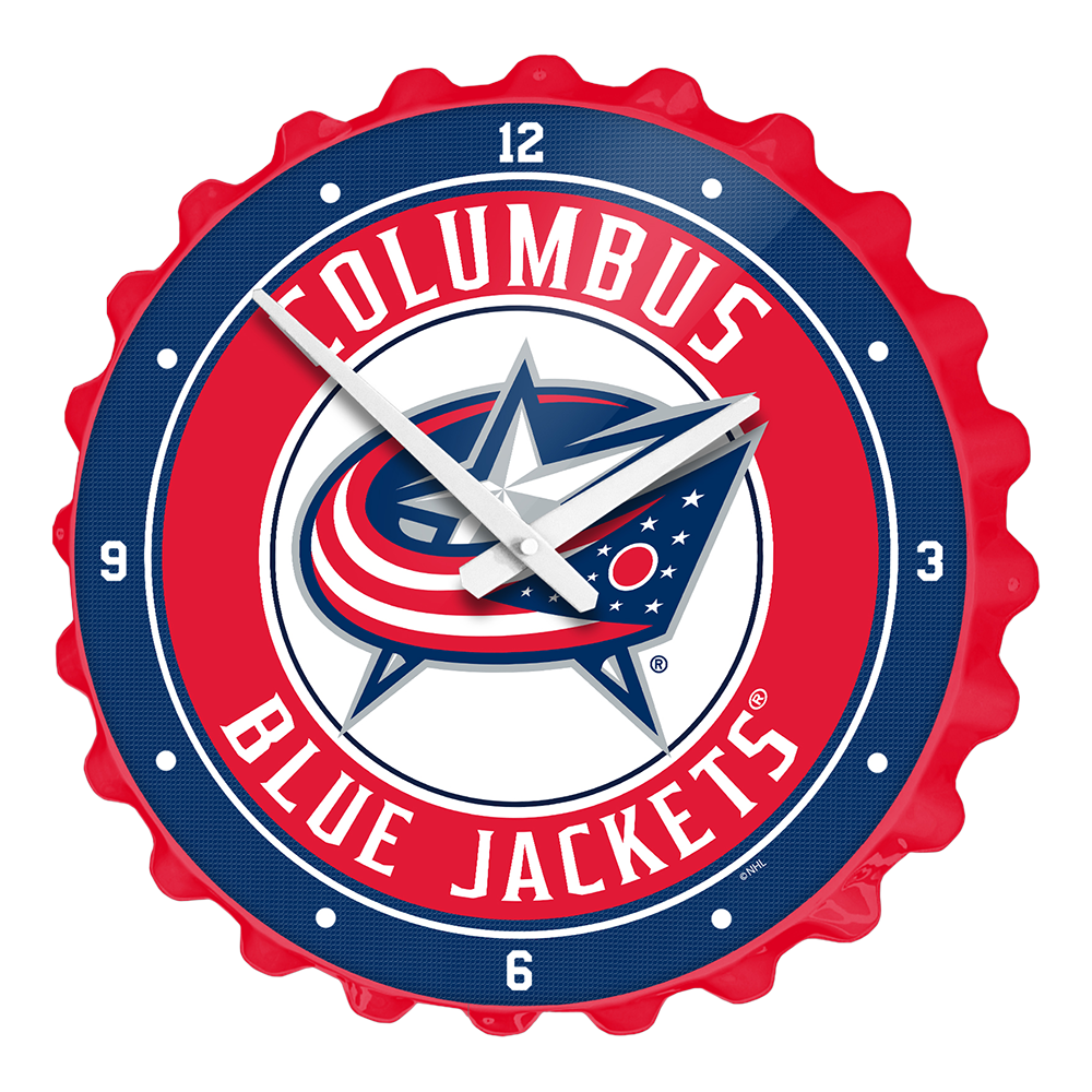 Columbus Blue Jackets Bottle Cap Wall Clock