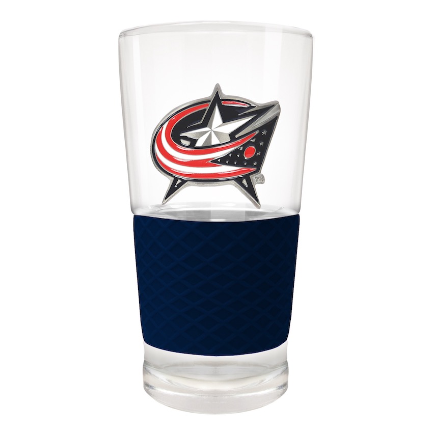 Columbus Blue Jackets 22 oz Pilsner Glass with Silicone Grip