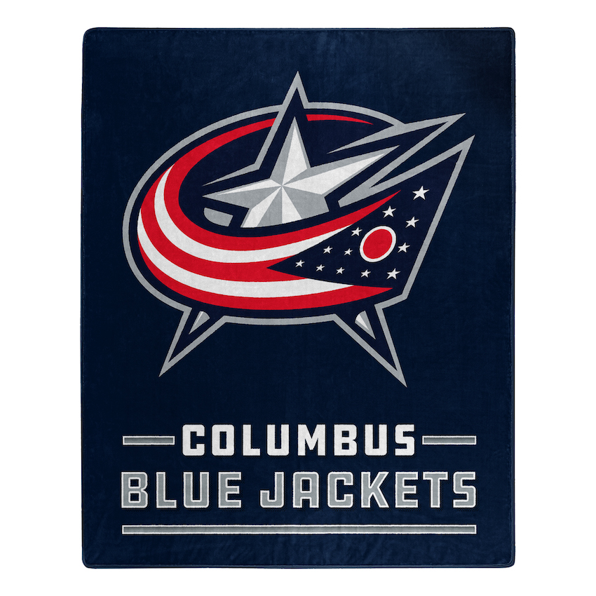 Columbus Blue Jackets Plush Fleece Raschel Blanket 50 x 60