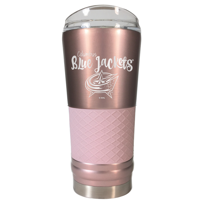 Columbus Blue Jackets 24 oz Rose Gold Draft Travel Tumbler