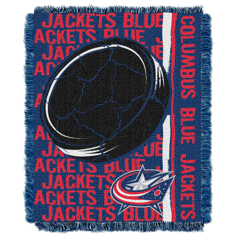 Columbus Blue Jackets Double Play Tapestry Blanket 48 x 60