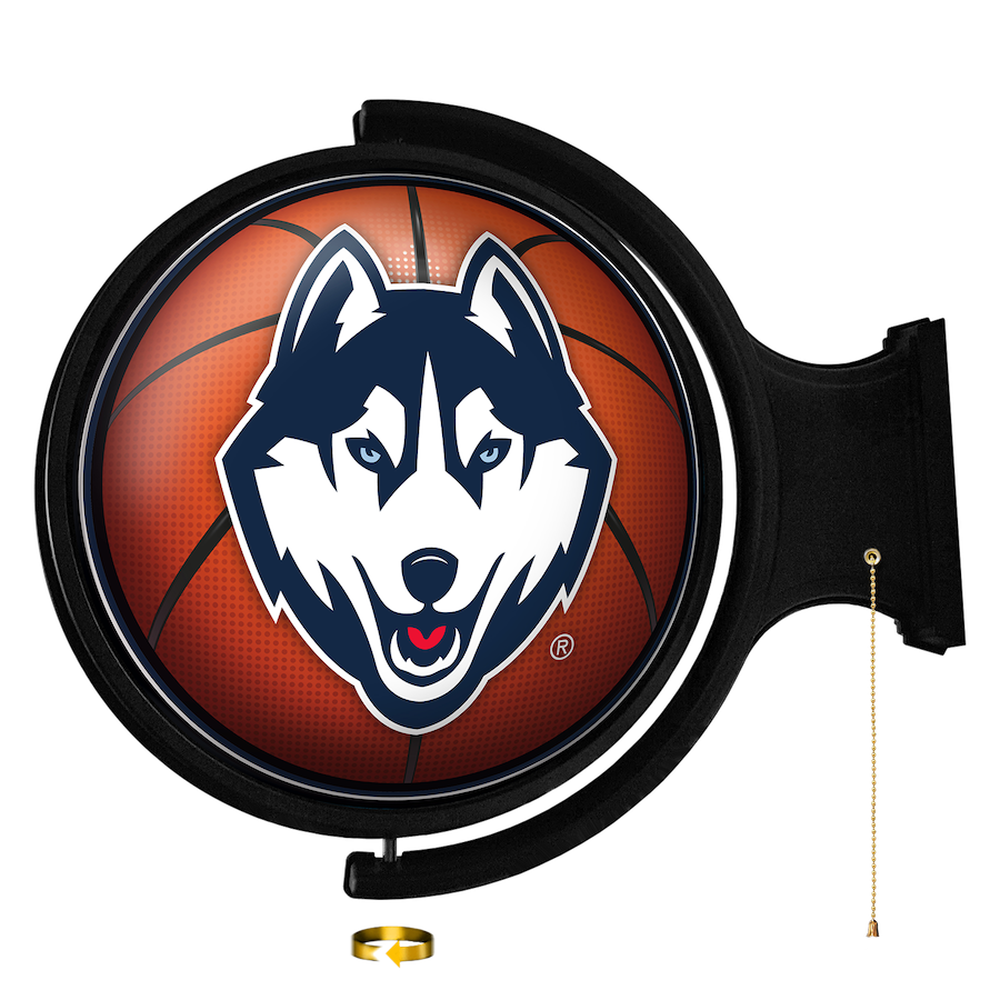 Connecticut Huskies LED Rotating Wall Sign ~ BASKETBALL