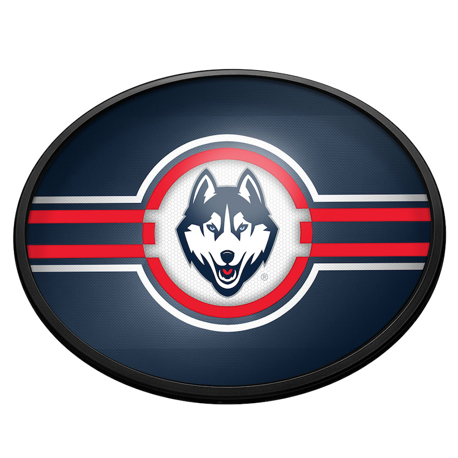 Connecticut Huskies Slimline LED Wall Sign ~ OVAL PRIMARY