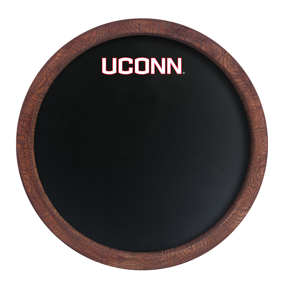 Connecticut Huskies Chalkboard FAUX Barrel Top Sign