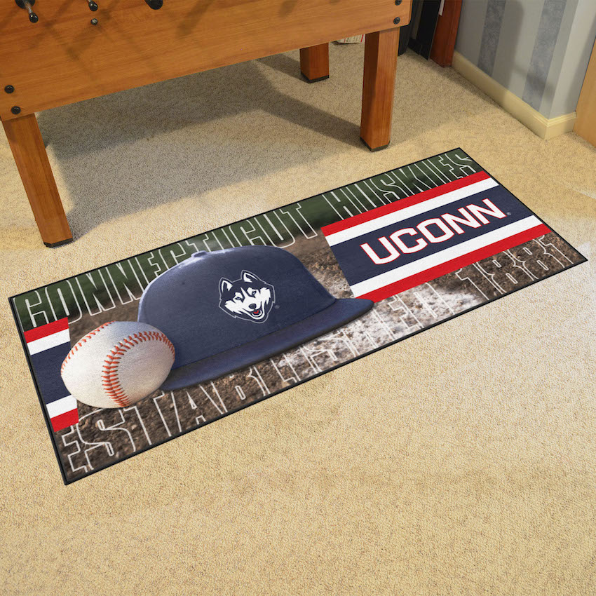 Connecticut Huskies 30 x 72 Baseball Carpet Runner