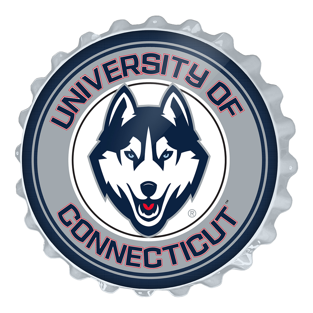 Connecticut Huskies Bottle Cap Wall Sign