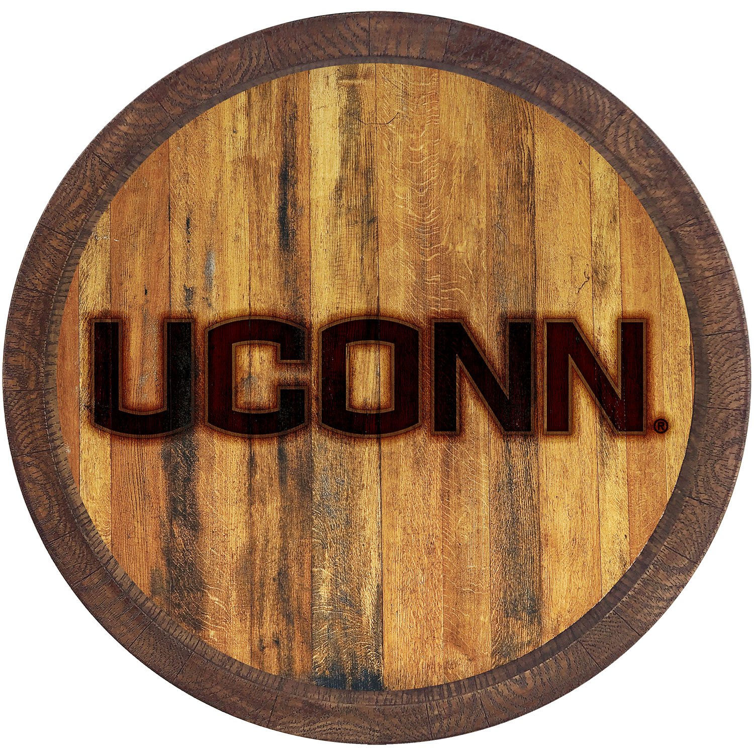 Connecticut Huskies Branded FAUX Barrel Top Sign