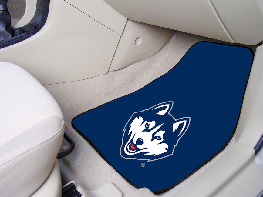 Connecticut Huskies Car Floor Mats 18 x 27 Carpeted-Pair