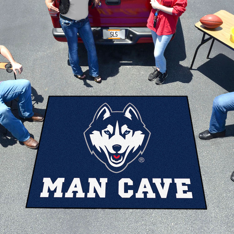 Connecticut Huskies MAN CAVE TAILGATER 60 x 72 Rug