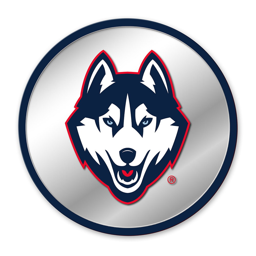 Connecticut Huskies MASCOT Modern Disc Mirrored Wall Sign