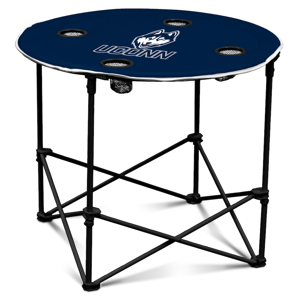Connecticut Huskies Round Tailgate Table
