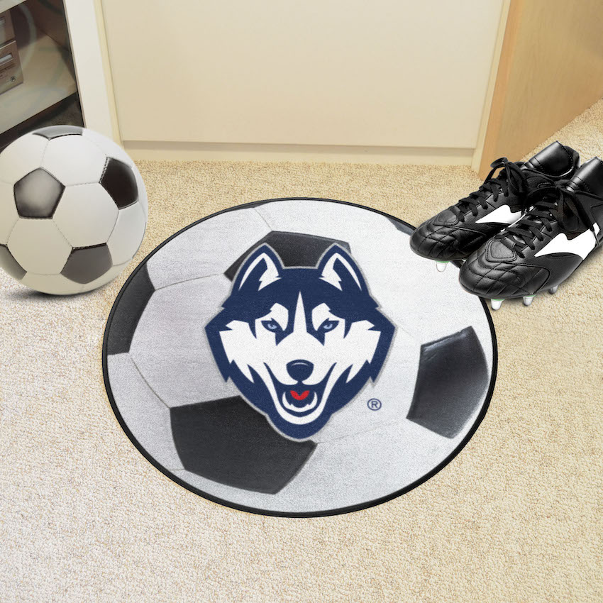 Connecticut Huskies SOCCER BALL Mat