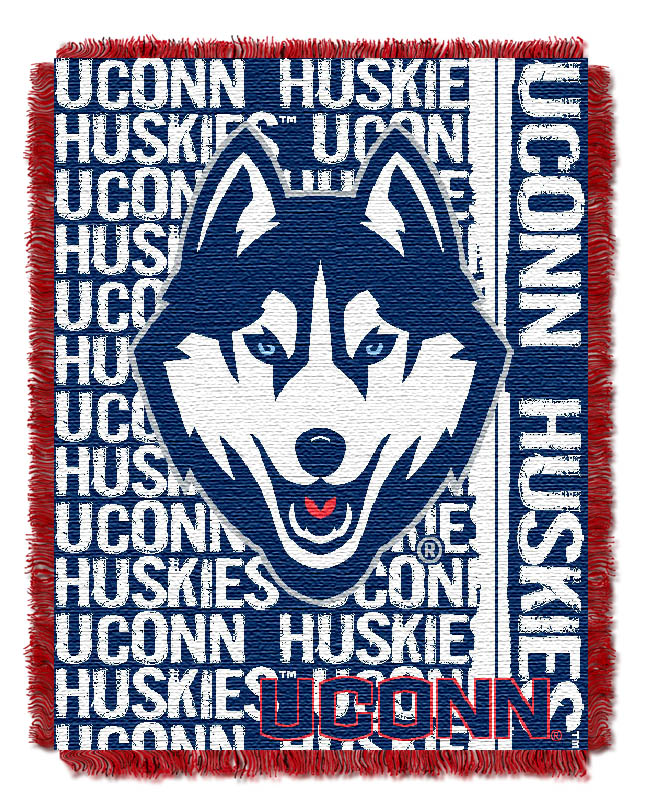 Connecticut Huskies Double Play Tapestry Blanket 48 x 60