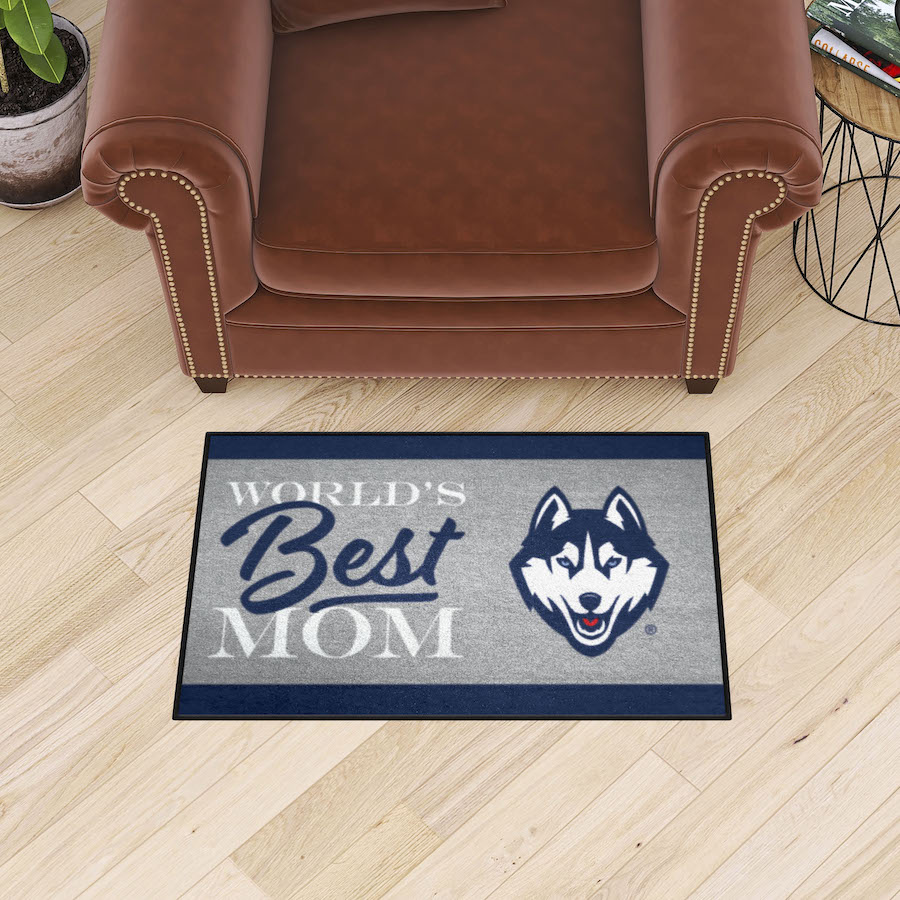 Connecticut Huskies 20 x 30 WORLDS BEST MOM Floor Mat