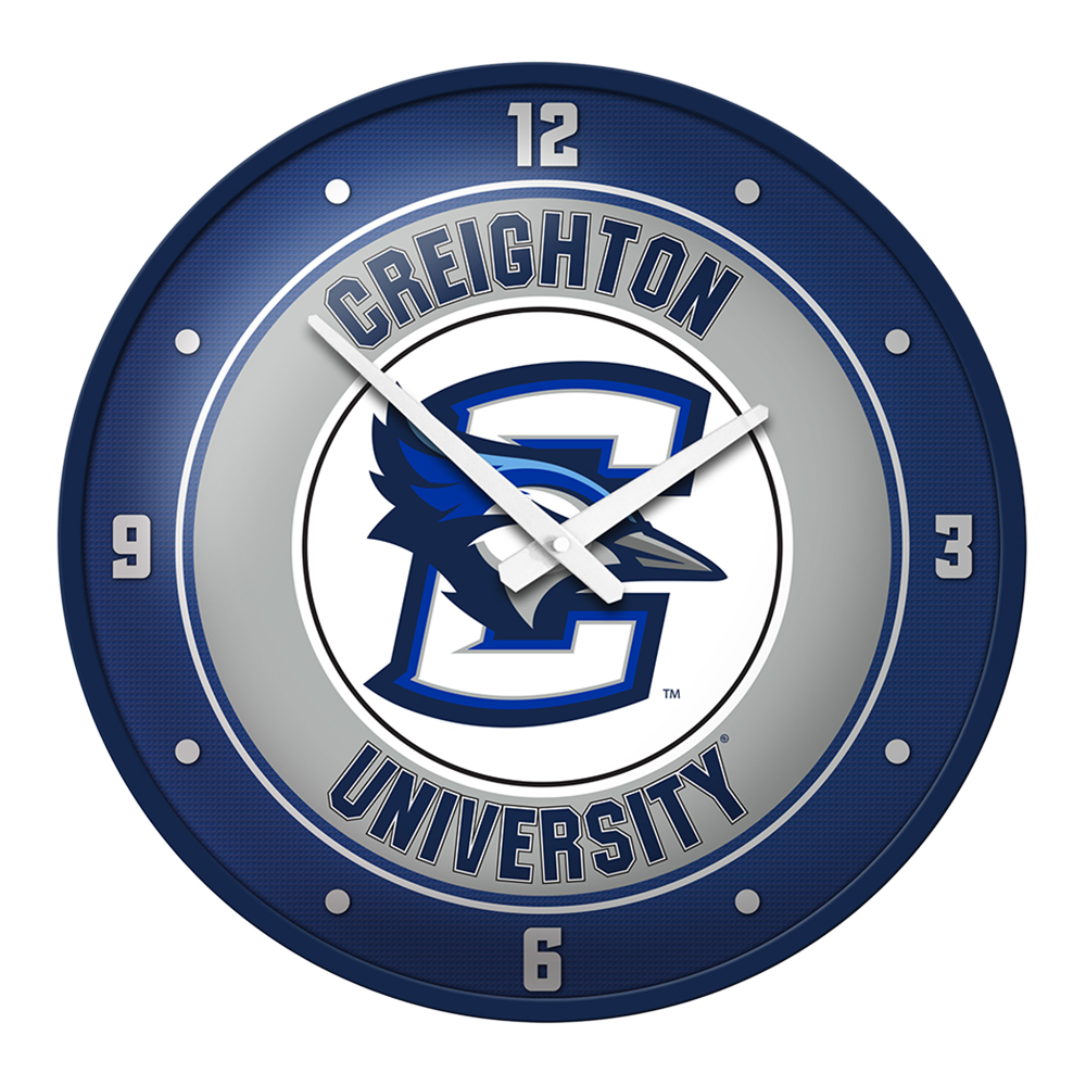 Creighton Blue Jays Modern Disc Wall Clock