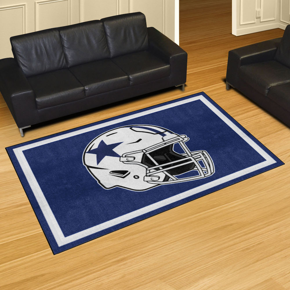 Dallas Cowboys 5x8 Area Rug - Throwback Helmet Logo