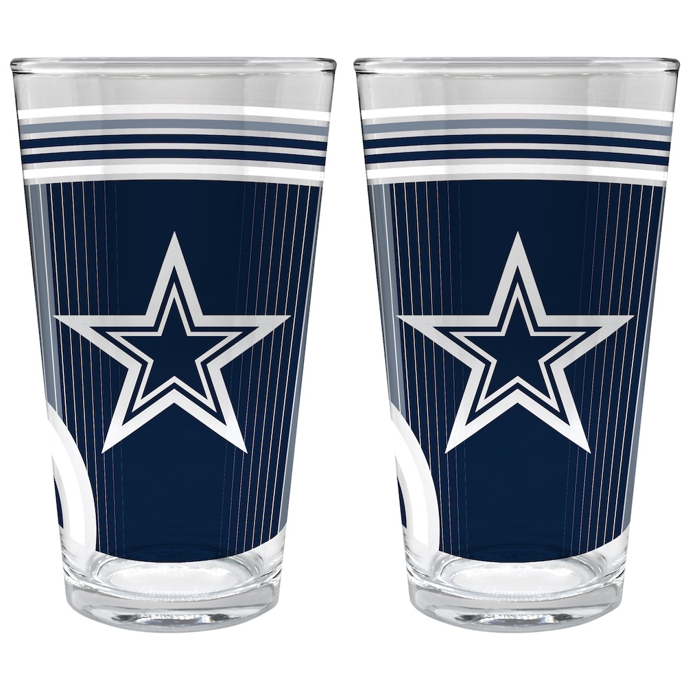 Dallas Cowboys COOL VIBES 2 pc Pint Glass Set