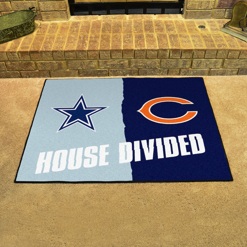 NFL House Divided Rivalry Rug Dallas Cowboys - Chicago Bears