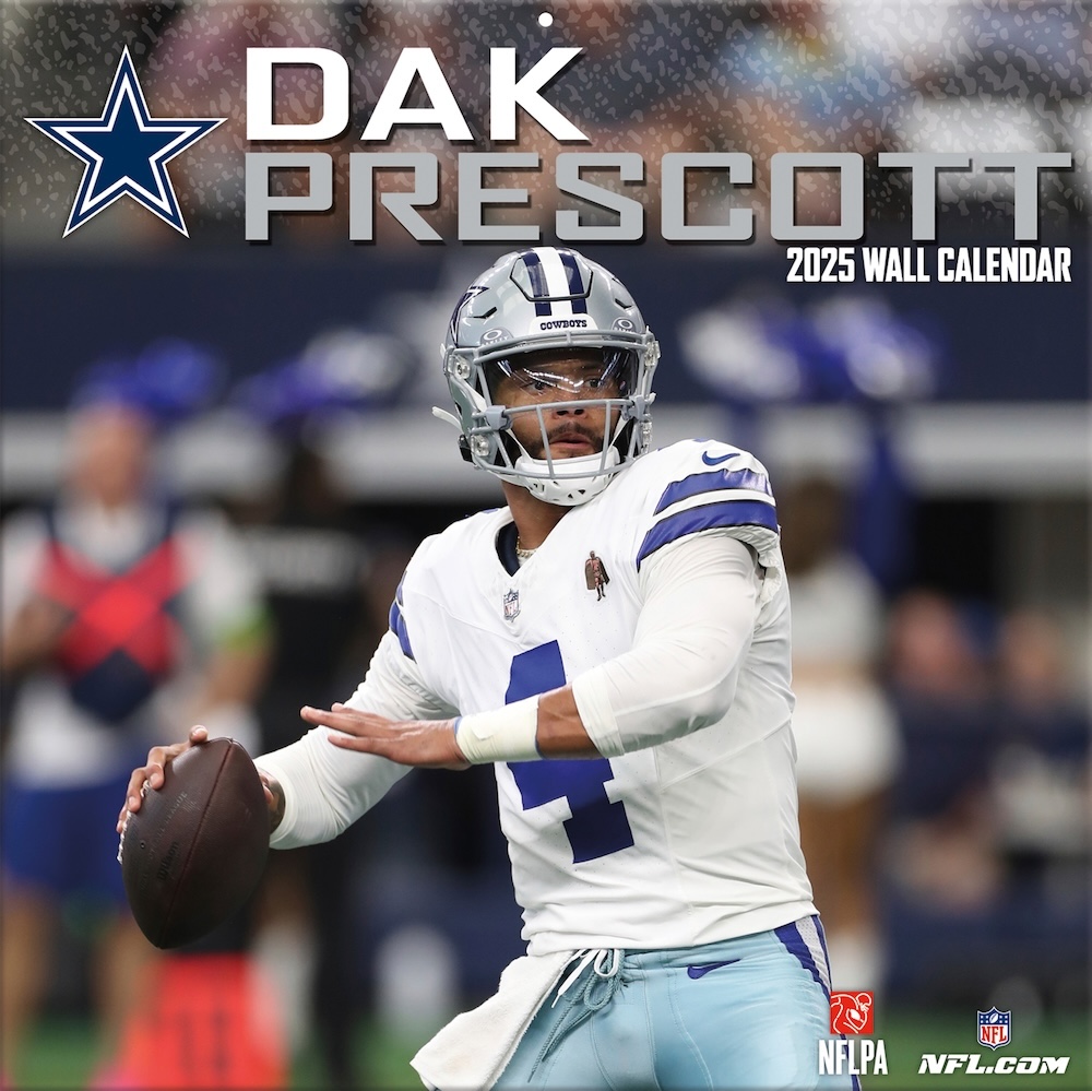 Dallas Cowboys Dak Prescott 2025 NFL Wall Calendar