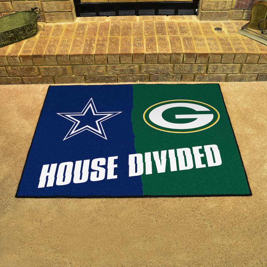 NFL House Divided Rivalry Rug Dallas Cowboys - Green Bay Packers