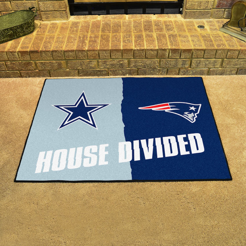 NFL House Divided Rivalry Rug Dallas Cowboys - New England Patriots