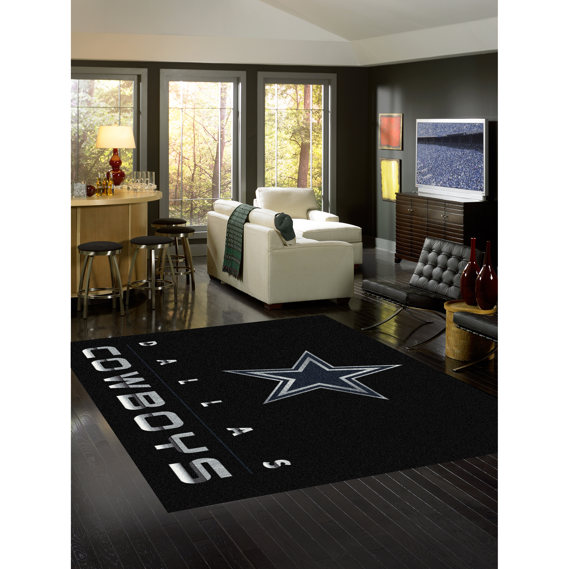 Dallas Cowboys 4 X 6 CHROME Rug