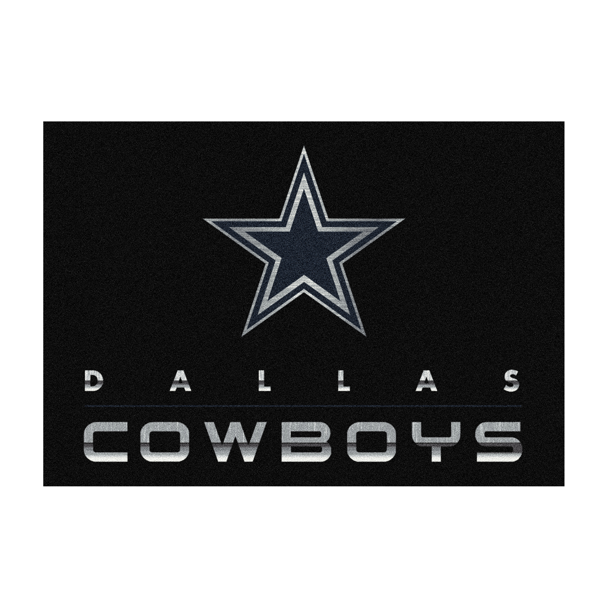 Dallas Cowboys 8 X 11 CHROME Rug