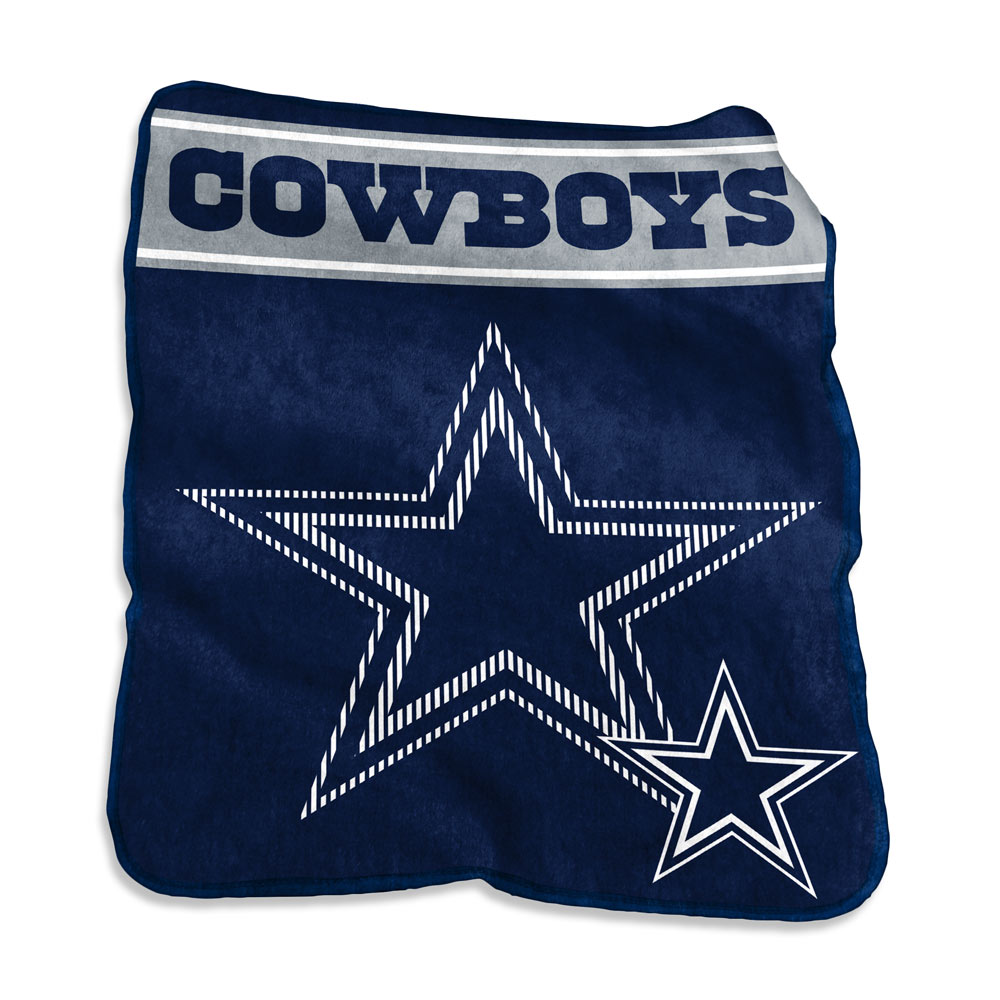 Dallas Cowboys LARGE Logo Raschel Blanket