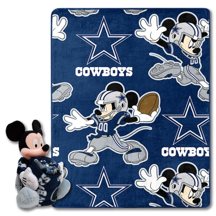Dallas Cowboys Disney Mickey Mouse Hugger and Silk Blanket Set
