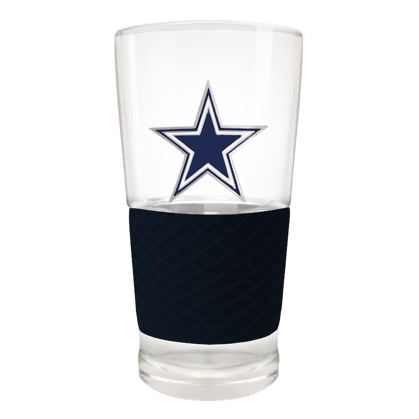 Dallas Cowboys 22 oz Pilsner Glass with Silicone Grip