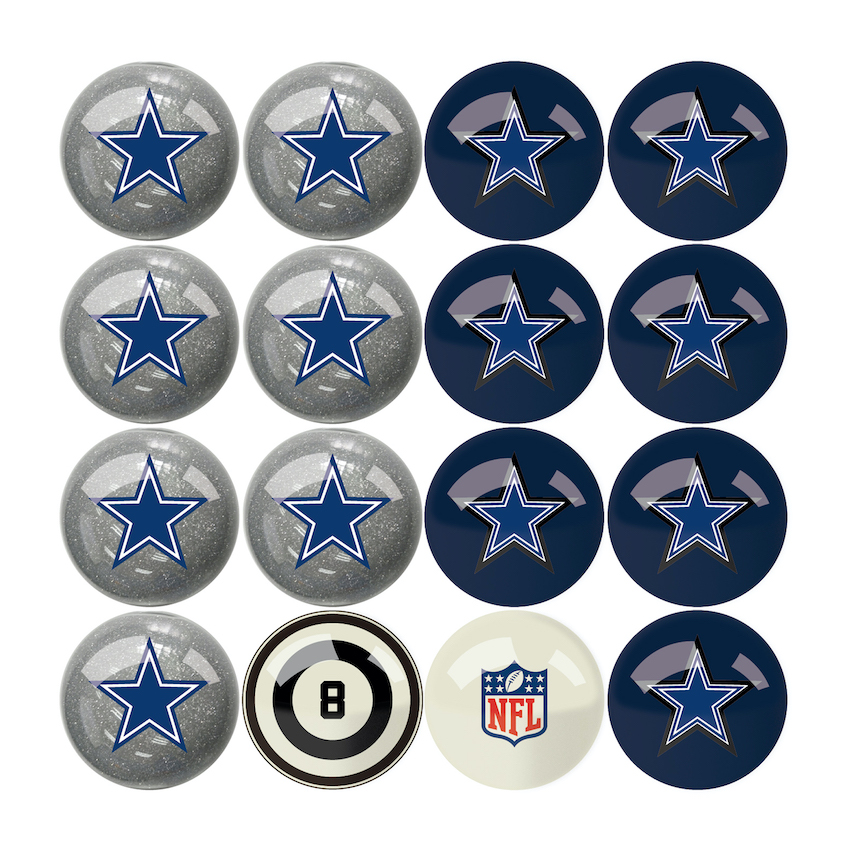 Dallas Cowboys Billiard Ball Set with Numbers