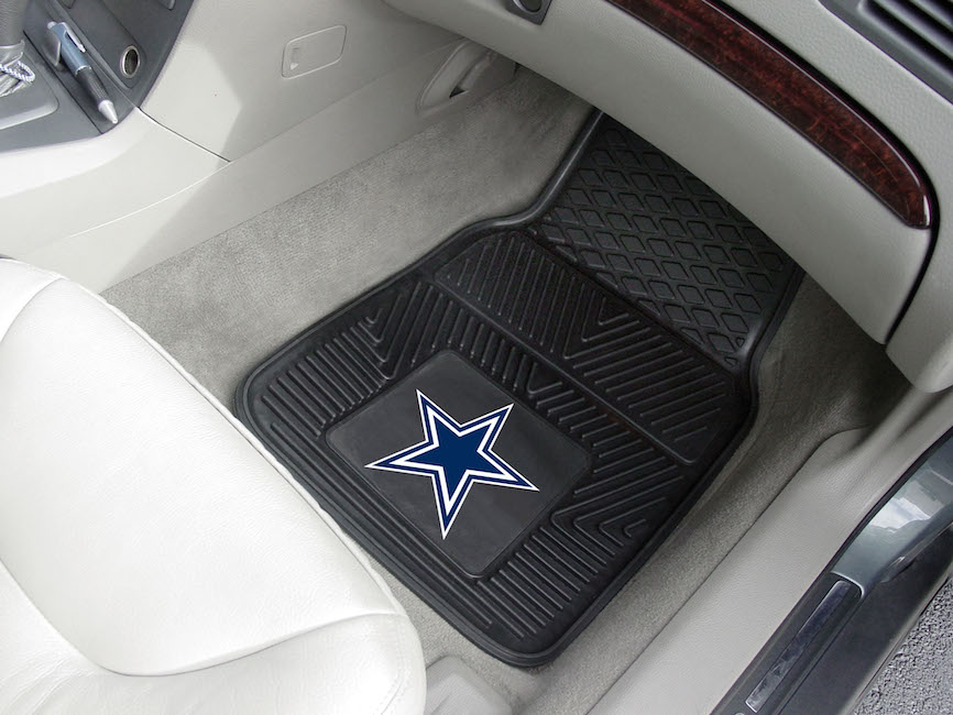 Dallas Cowboys Car Floor Mats 18 x 27 Heavy Duty Vinyl Pair