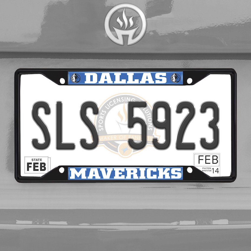 Dallas Mavericks Black License Plate Frame