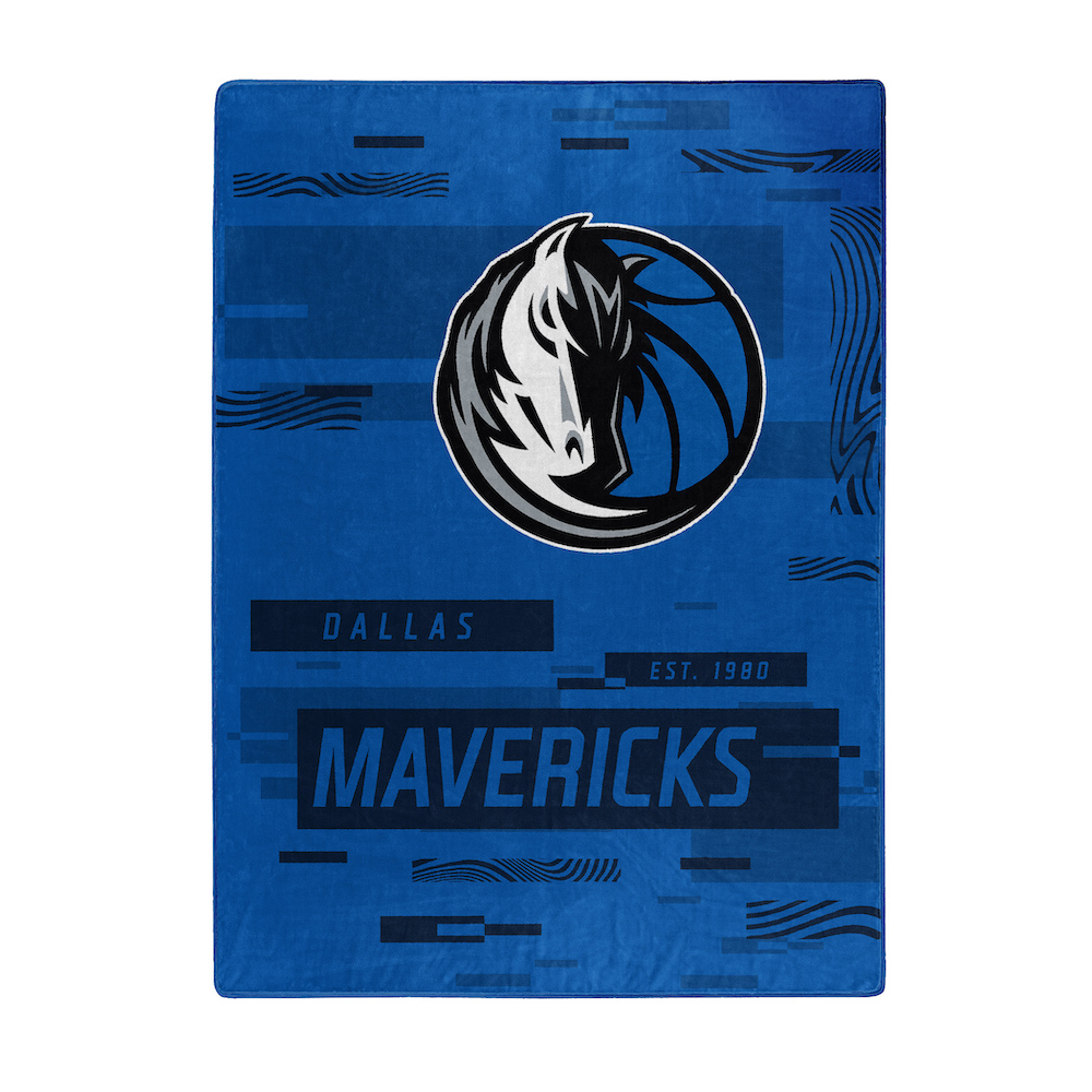 Dallas Mavericks Large Plush Fleece Raschel Blanket 60 x 80