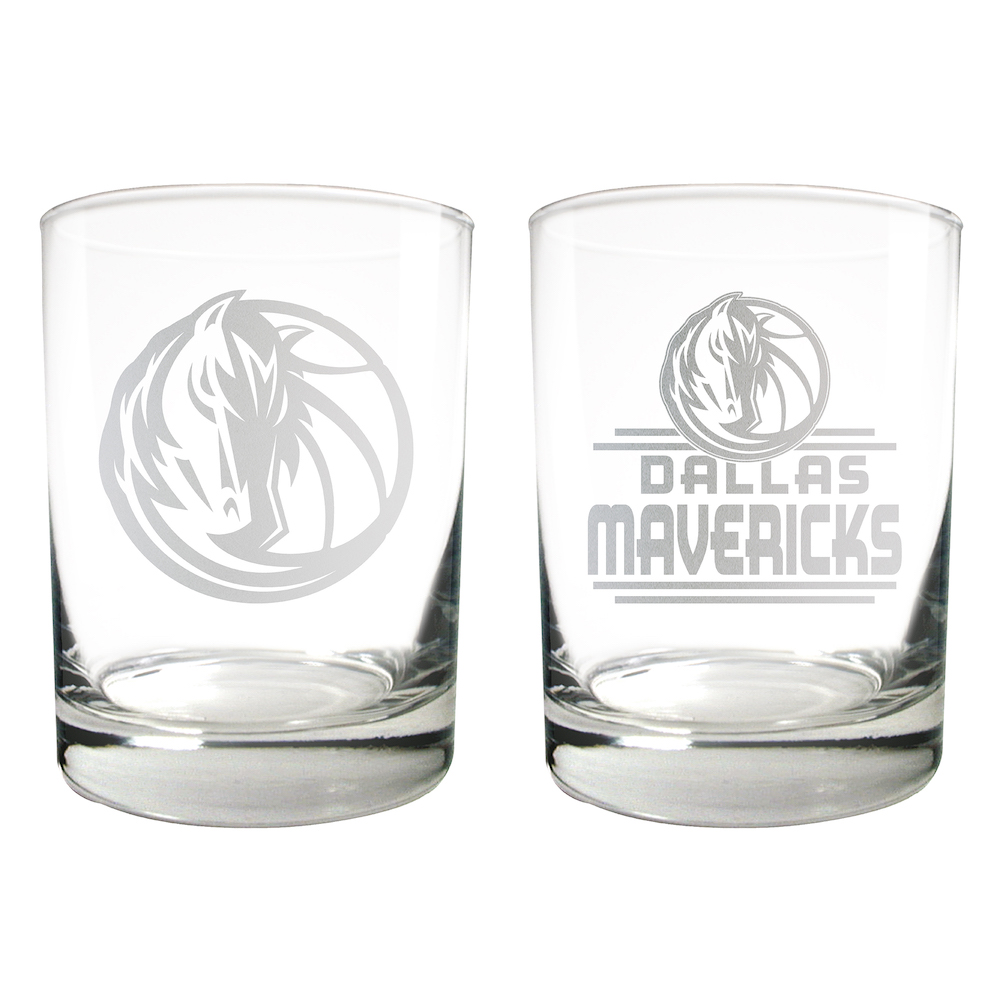 Dallas Mavericks 2pc Rocks Glass Set