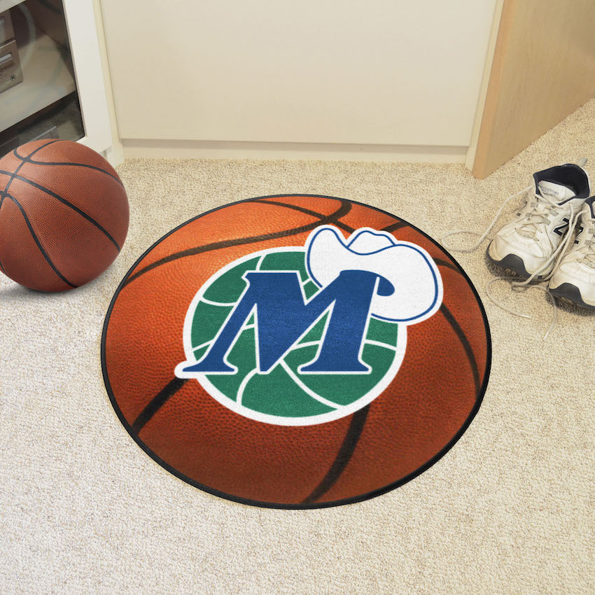 Dallas Mavericks Vintage Basketball Mat - Throwback Logo