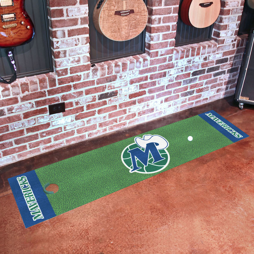 Dallas Mavericks Vintage 18 x 72 in Putting Green Mat with Throwback Logo