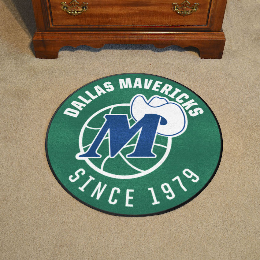 Dallas Mavericks Vintage Roundel Mat - Throwback Logo