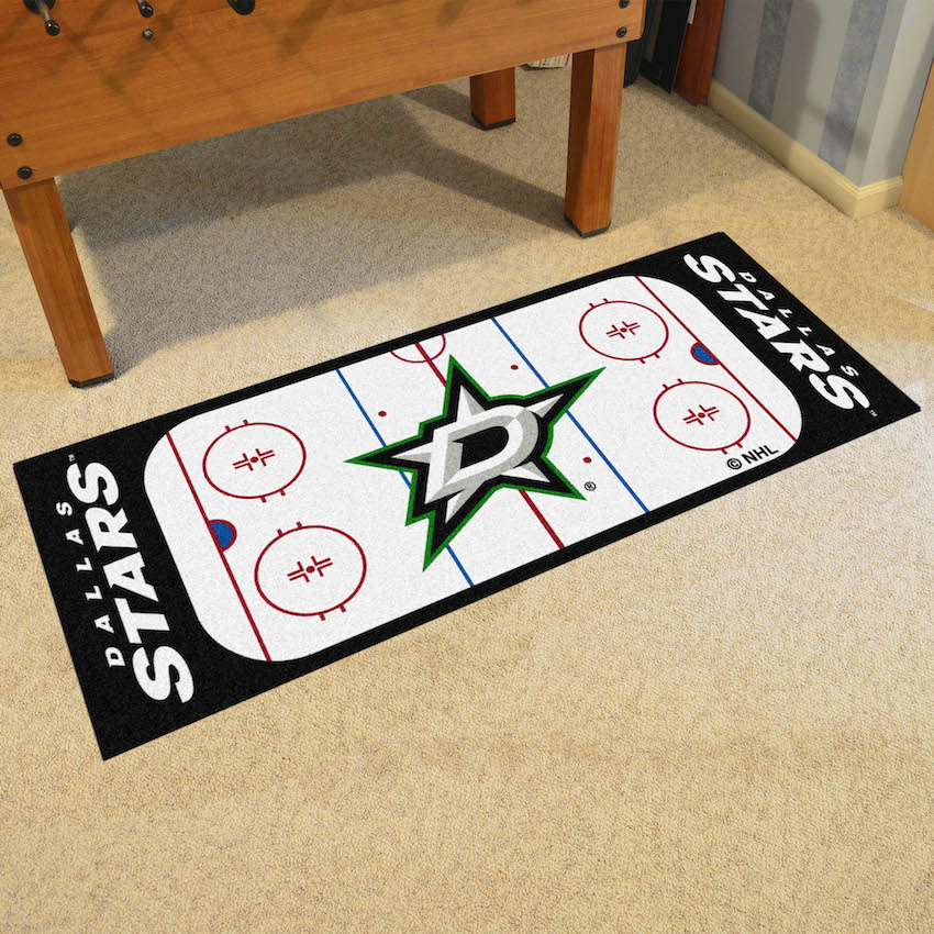 Dallas Stars 30 x 72 Hockey Rink Carpet Runner