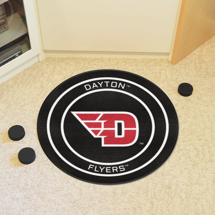 Dayton Flyers Round Hockey Puck Mat