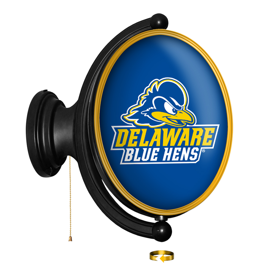 Delaware Blue Hens LED Rotating Wall Sign ~ OVAL