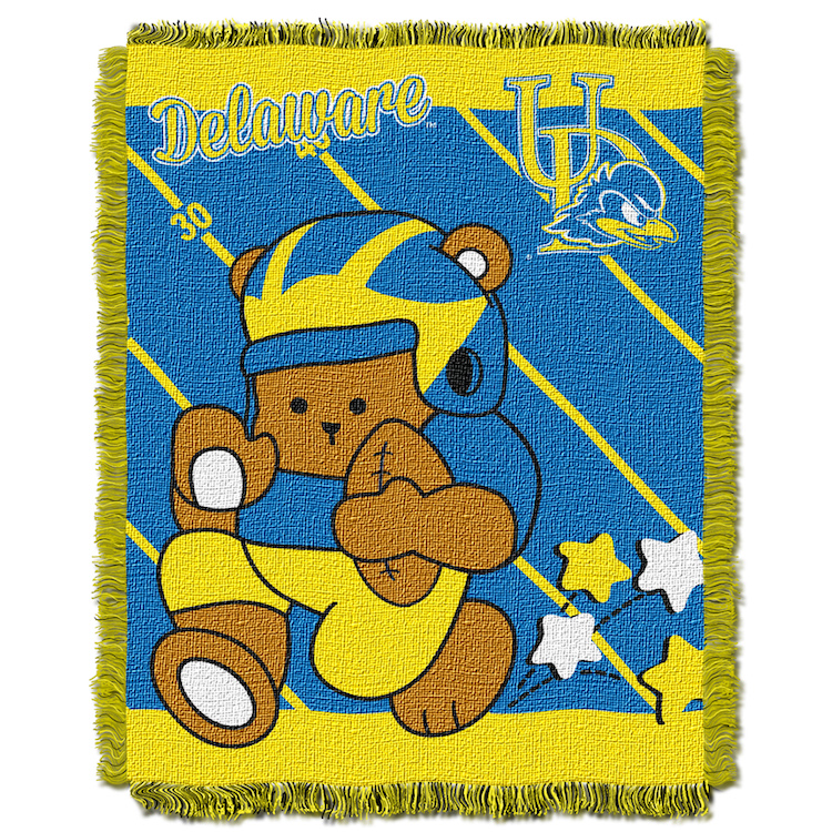 Delaware Blue Hens Woven Baby Blanket 36 x 48