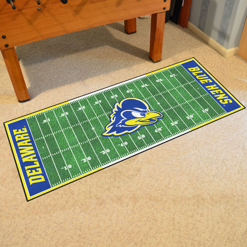 Delaware Blue Hens 30 x 72 Football Field Carpet Runner