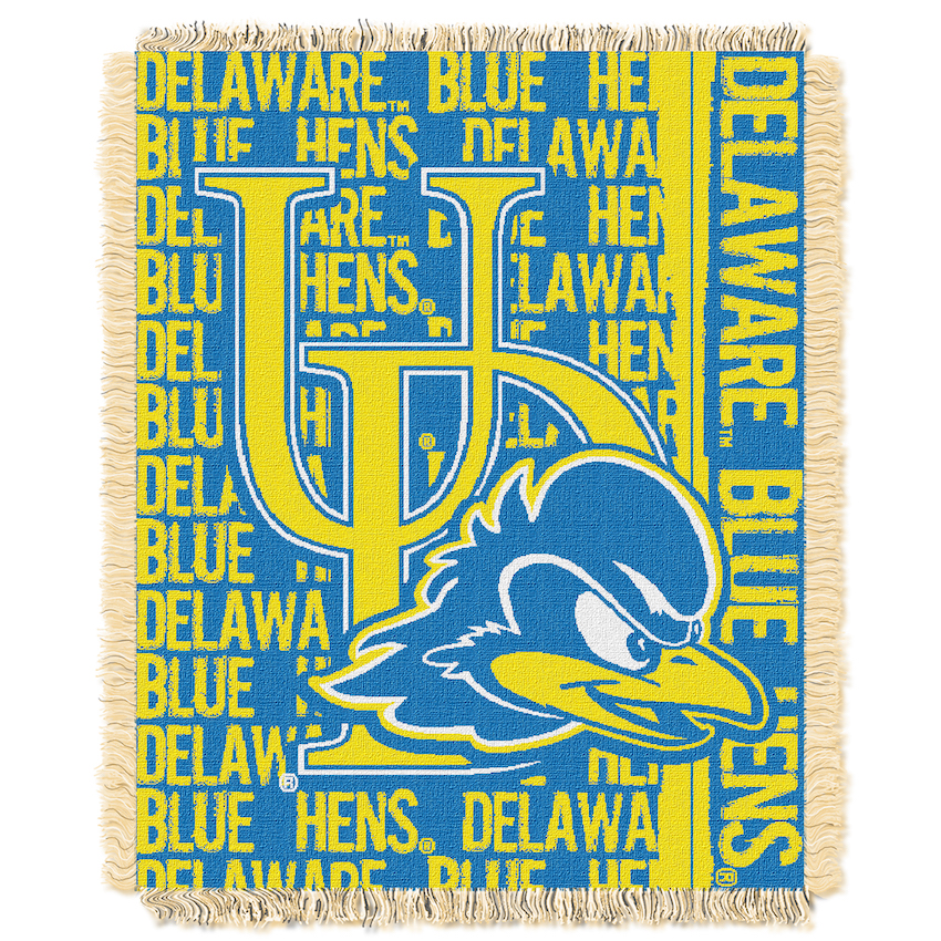 Delaware Blue Hens Double Play Tapestry Blanket 48 x 60